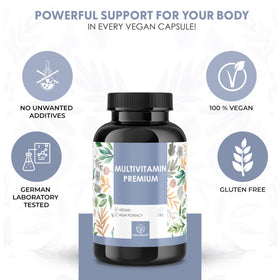 Capsules végétales de multivitamine naturalkraft A–Z en gros plan