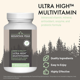 Capsules végétales de multivitamine Ultra Haute Mountain Peak Nutritionals