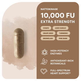 Capsules végétales de Nattokinase Micro Ingredients sur une surface blanche
