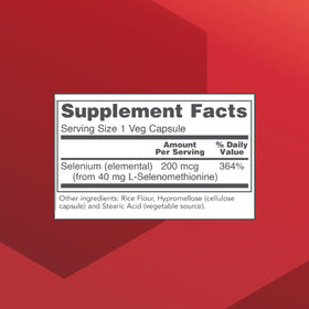 Capsules végétales de sélénium 200 mcg de PROTOCOL FOR LIFE BALANCE
