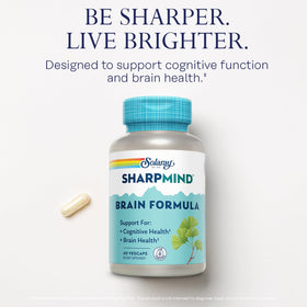 Capsules végétales de SOLARAY SharpMind sur fond blanc