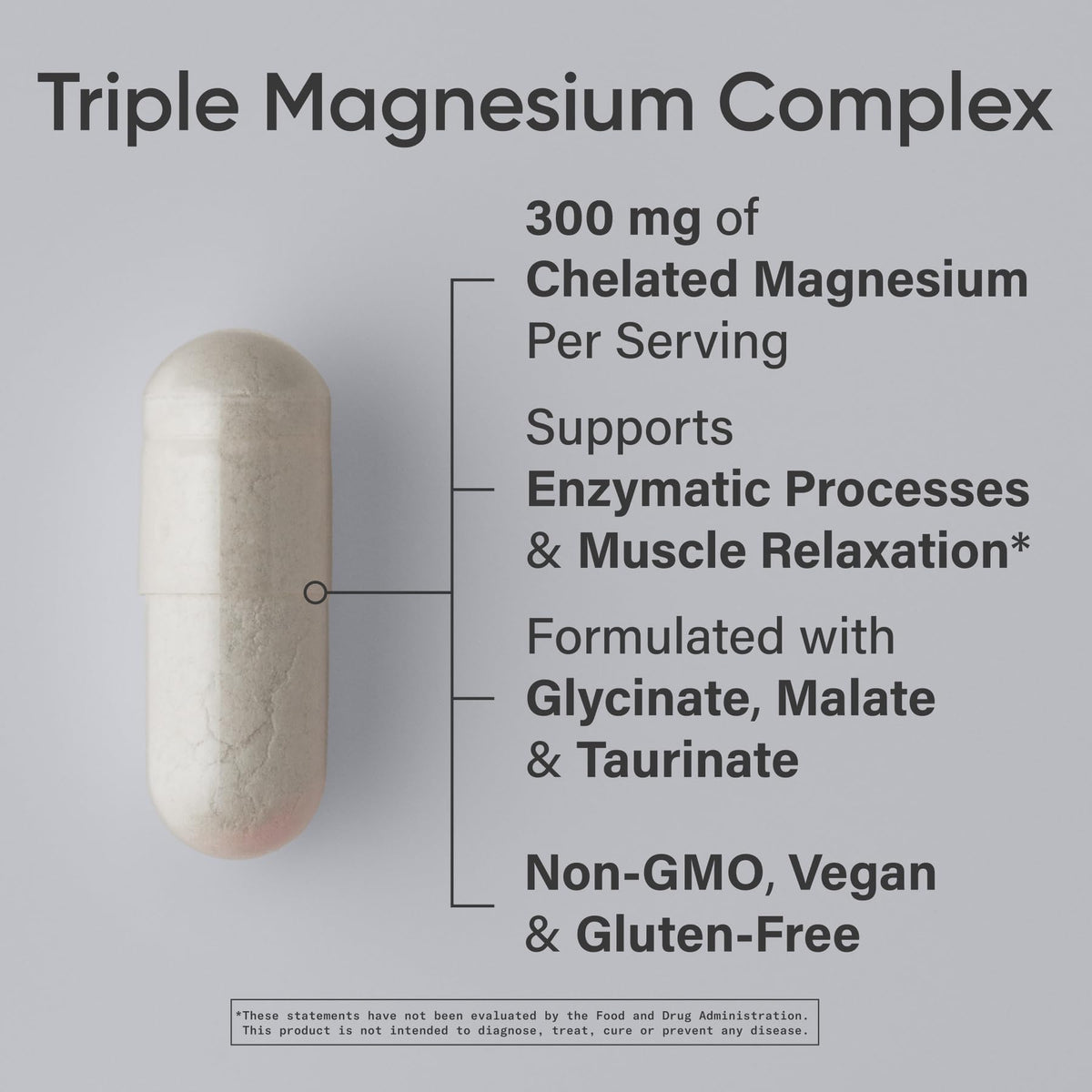 Capsules végétales de Sports Research Complexe de Magnésium sur un fond blanc