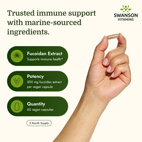 Capsules végétales de Swanson Fucoidan Extract 500 mg