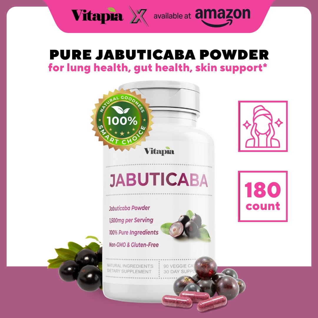 Capsules végétales de Vitapia avec poudre de Jabuticaba, vue de près
