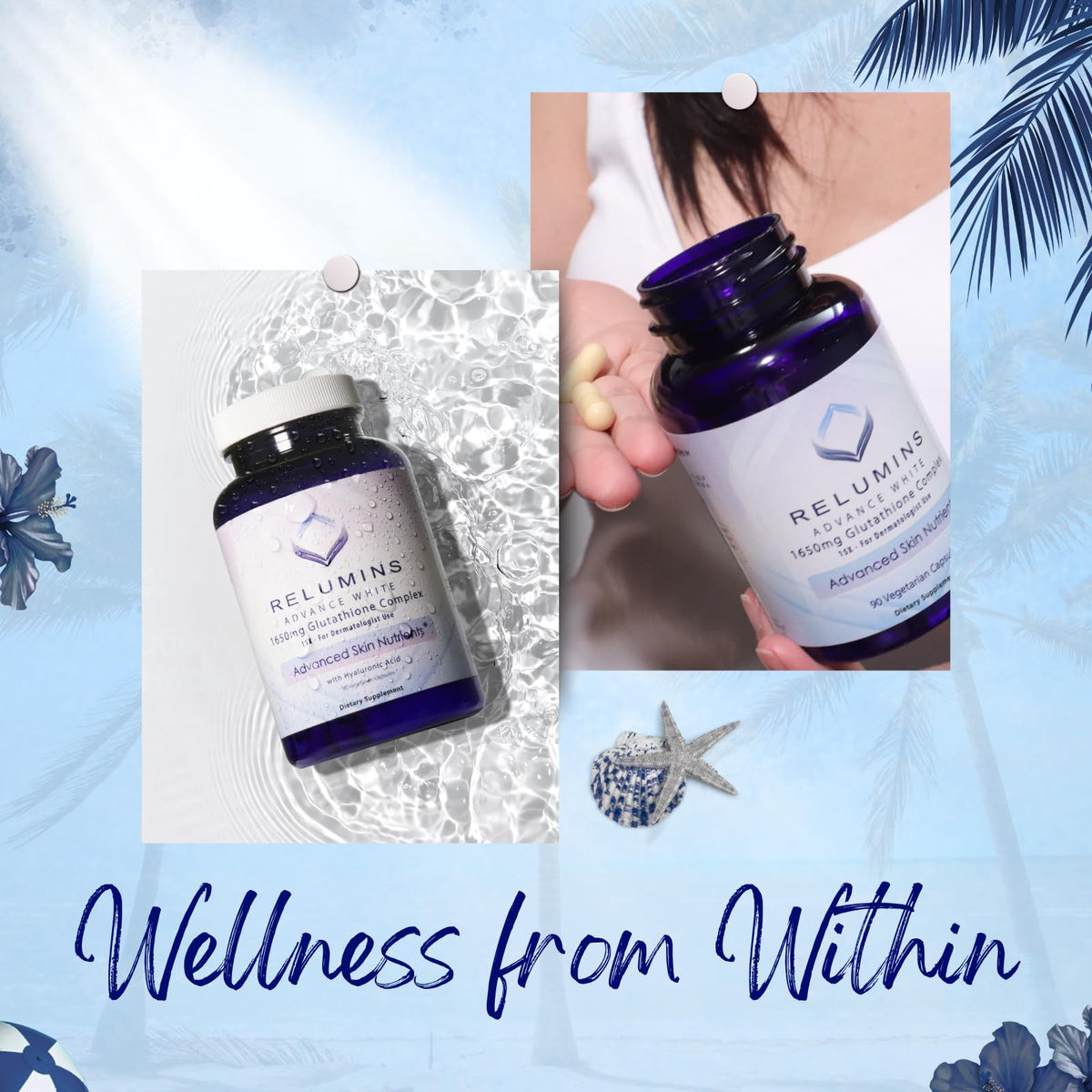 Capsules végétales du Complexe L-Glutathione Relumins