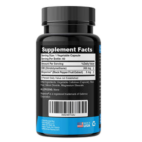 Capsules végétales Effective Nutra DIM 300 mg sur fond blanc