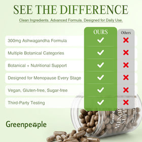 Capsules végétales GREENPEOPLE sur un fond blanc