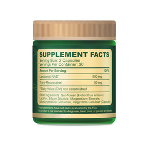 Capsules végétales Herbal Bee Liposomal NAD+ 500 mg
