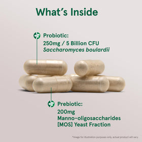 Capsules végétales Jarrow Formulas sur fond blanc