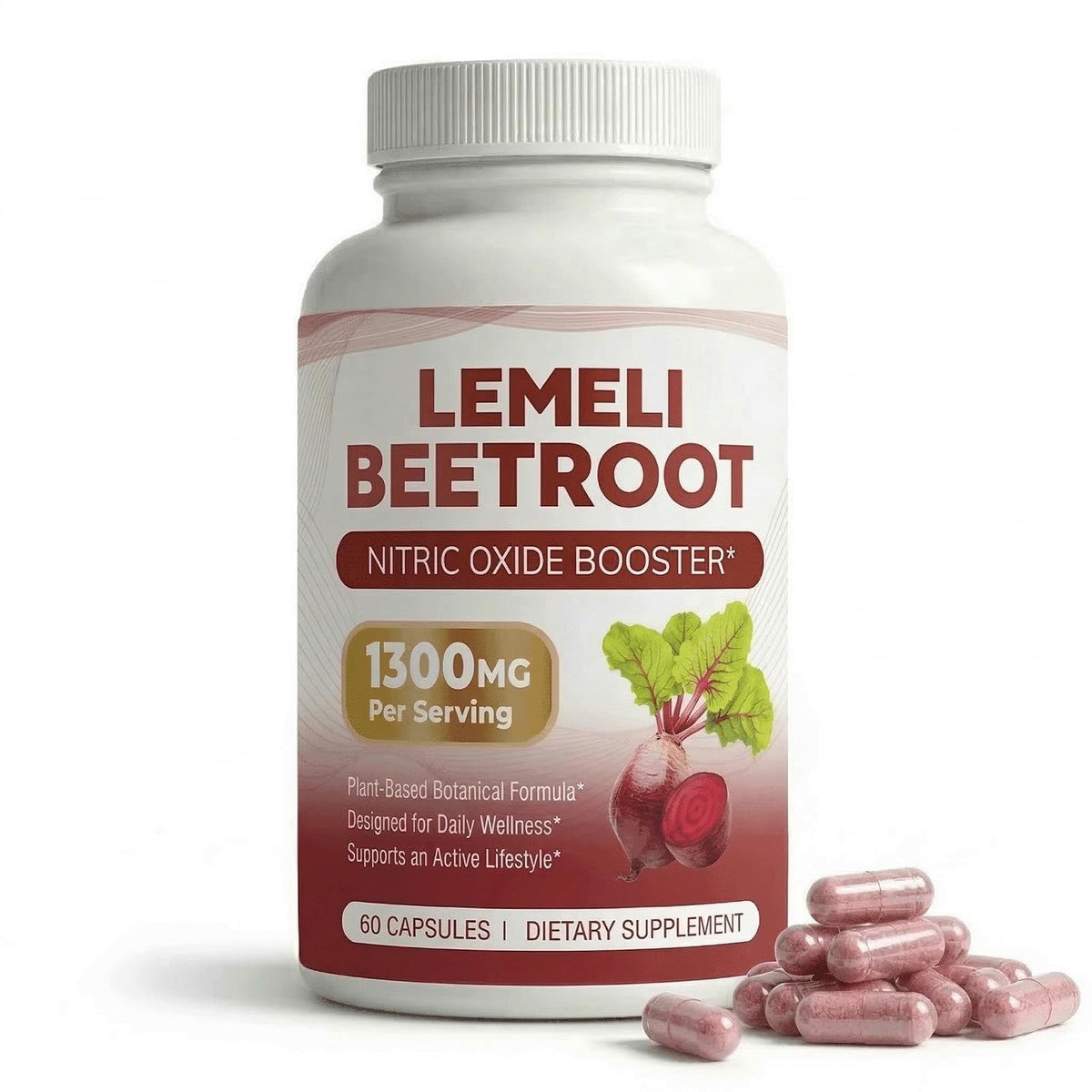 Capsules végétales LEMELI BEETROOT en boîte, vue de face
