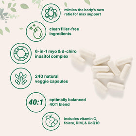 Capsules végétales Micro Ingredients Myo-Inositol & D-Chiro Inositol