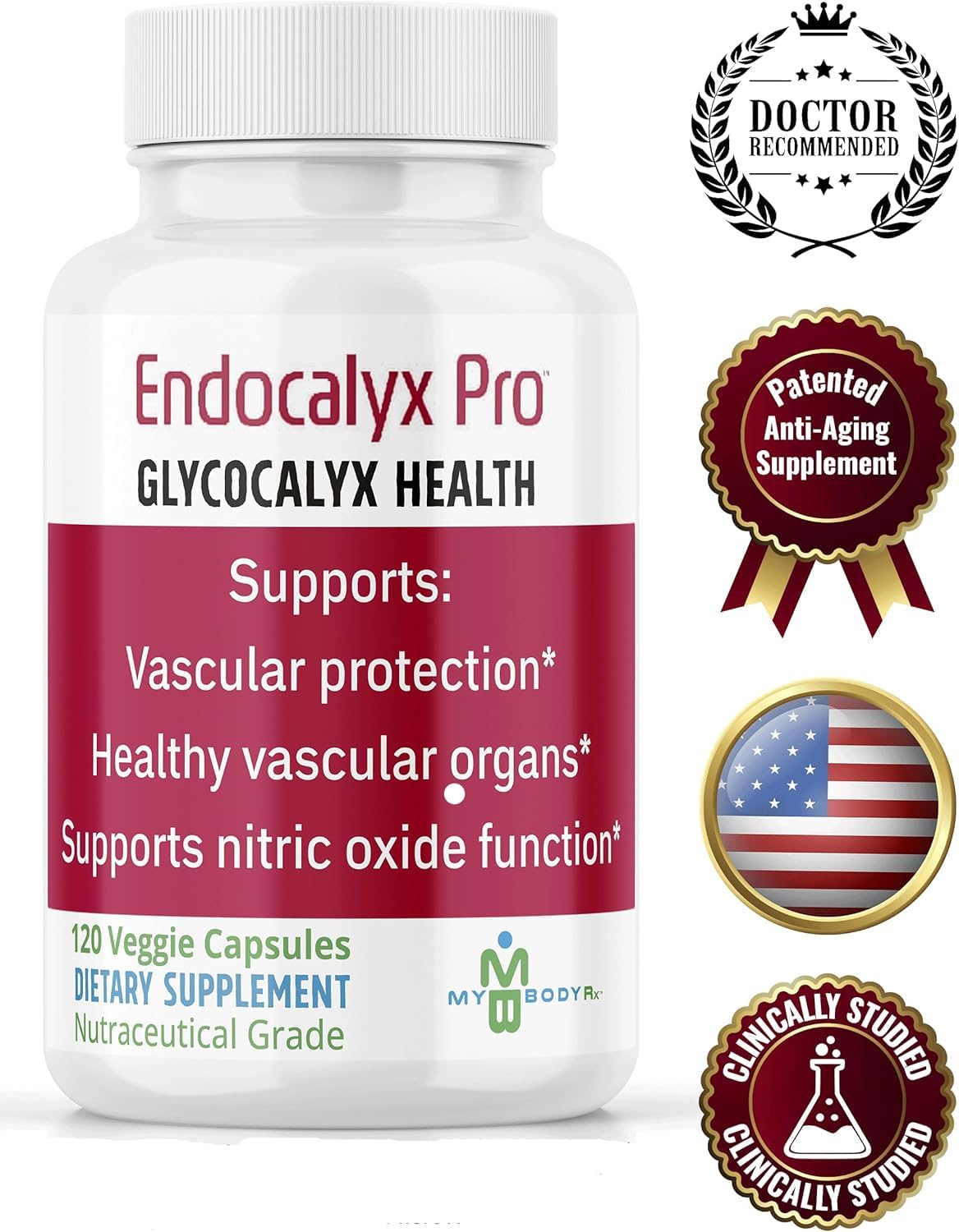 Capsules végétales MYBODYRX Endocalyx Pro en gros plan