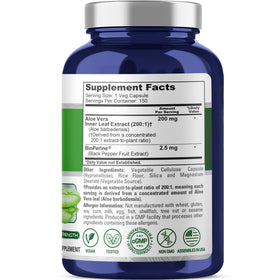 Capsules végétales NusaPure Aloe Vera en gros plan