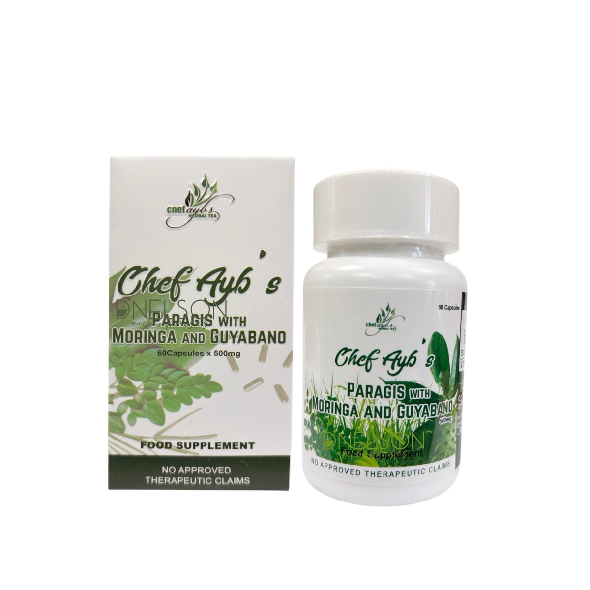 Capsules végétales Paragis avec Moringa et Guyabano en boîte