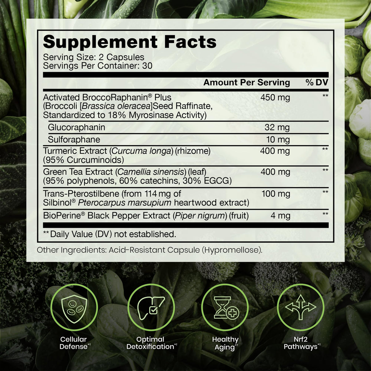 Capsules végétales Pure Therapro Rx Activateur NRF2 sur fond blanc