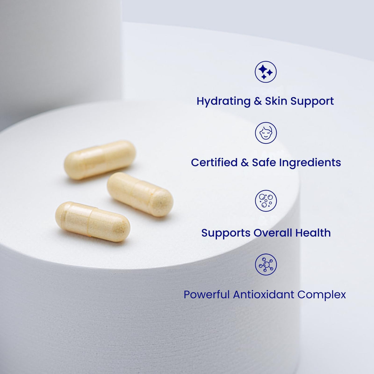 Capsules végétales Relumins sur fond blanc
