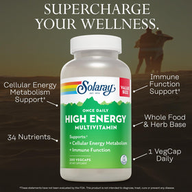 Capsules végétales SOLARAY sur fond blanc
