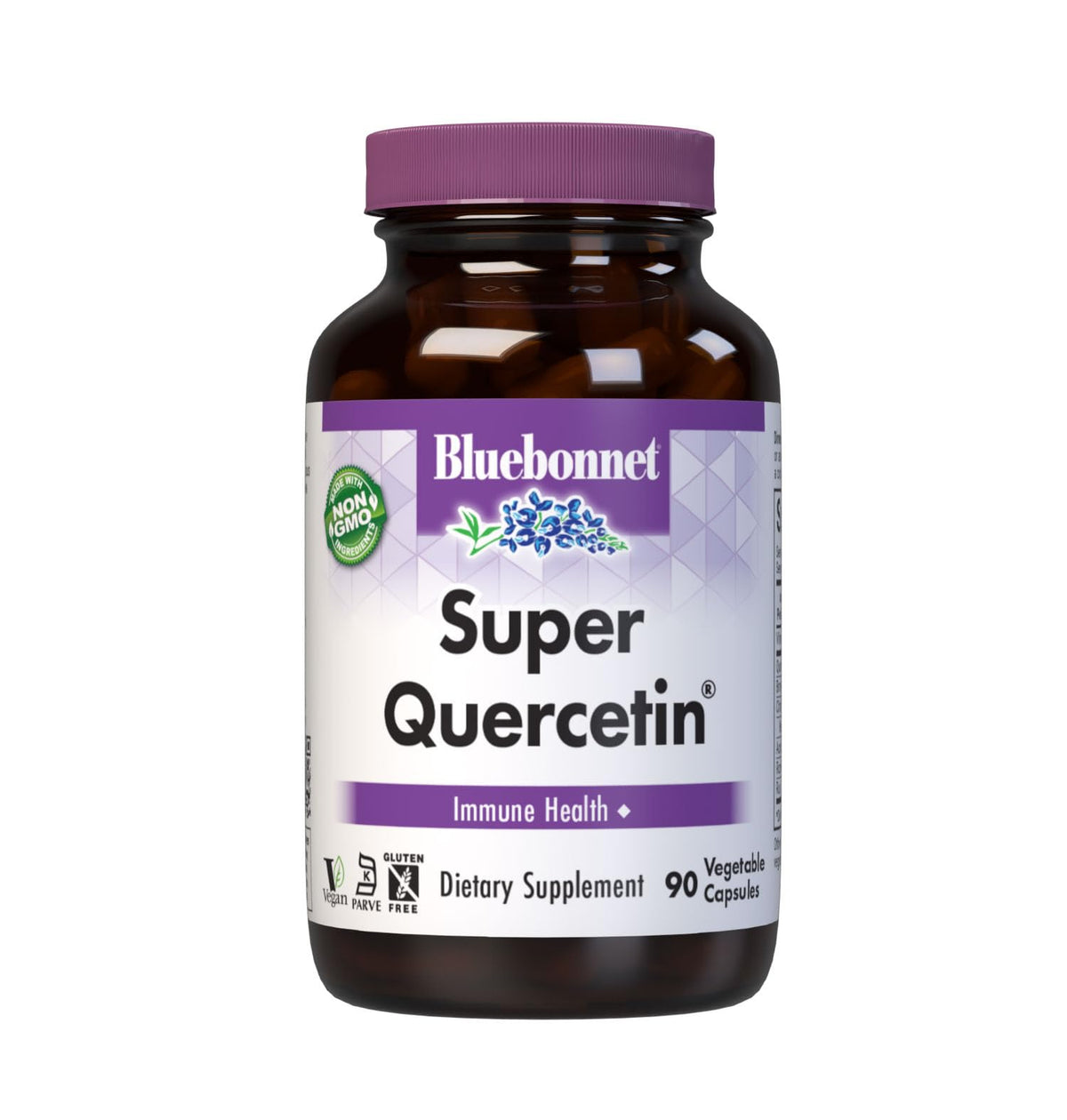 Capsules végétales Super Quercetin BlueBonnet, vue de face