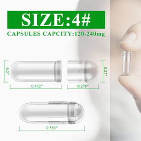 Capsules végétales taille 4 wananfu avec étiquette de certification
