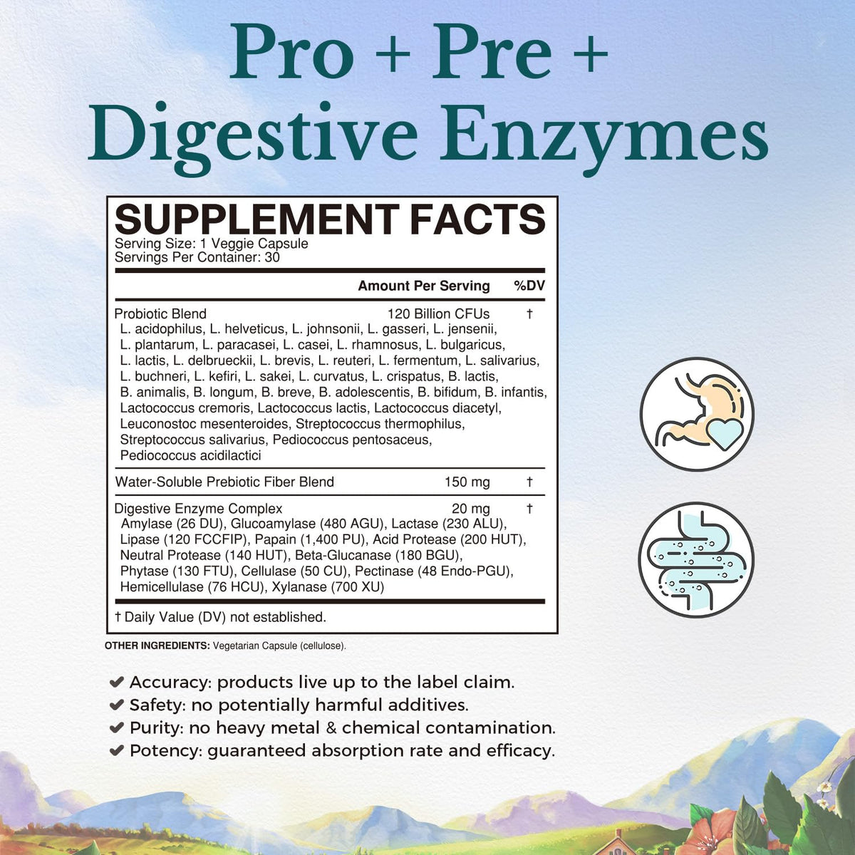 Capsules végétales Vitalitown Probiotiques