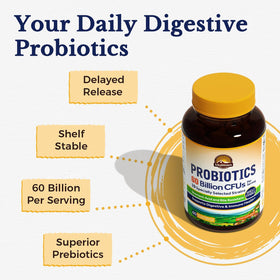 Capsules végétales Vitalitown Probiotiques en gros plan