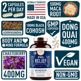 Capsules végétales WINDSOR BOTANICALS pour soutien PMS
