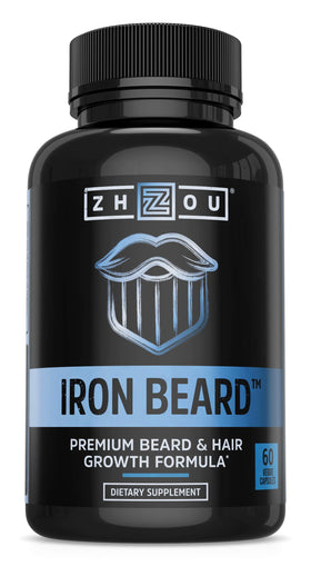 Capsules végétales ZHOU pour la croissance de barbe, vue de face