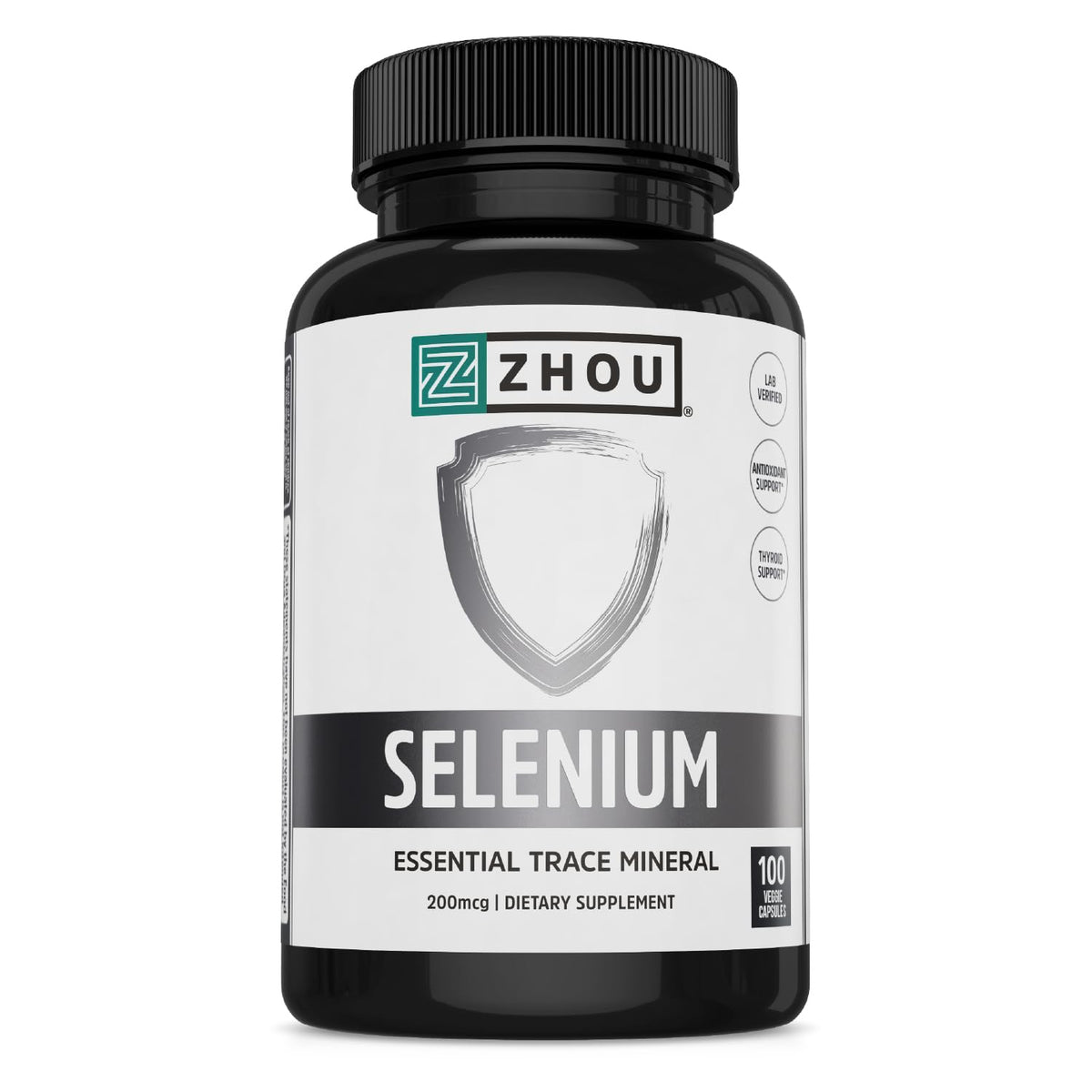 Capsules végétales ZHOU Sélénium 200 mcg, vue de face