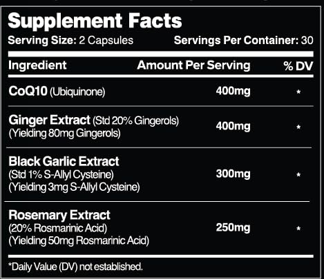 Capsules végétaliennes de Vital Heart avec ingrédients naturels