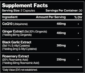 Capsules végétaliennes de Vital Heart avec ingrédients naturels