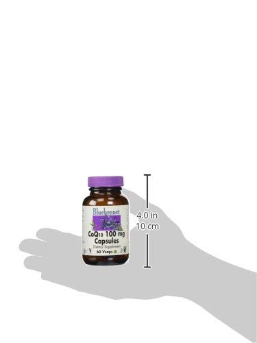 Capsules végétariennes BlueBonnet CoQ-10 sur fond blanc