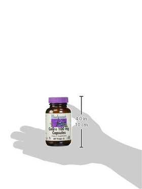 Capsules végétariennes BlueBonnet CoQ-10 sur fond blanc