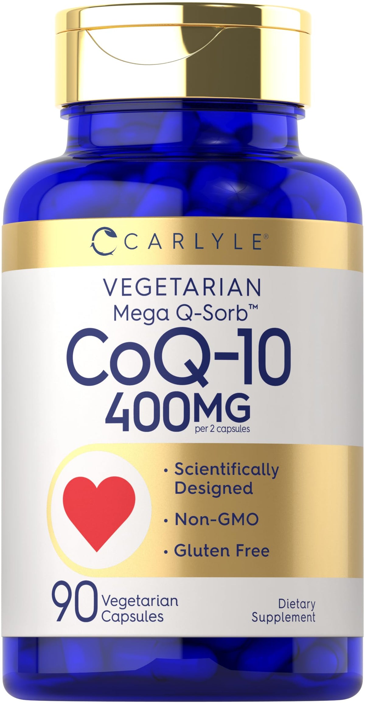 Capsules végétariennes Carlyle CoQ10 400mg en pot