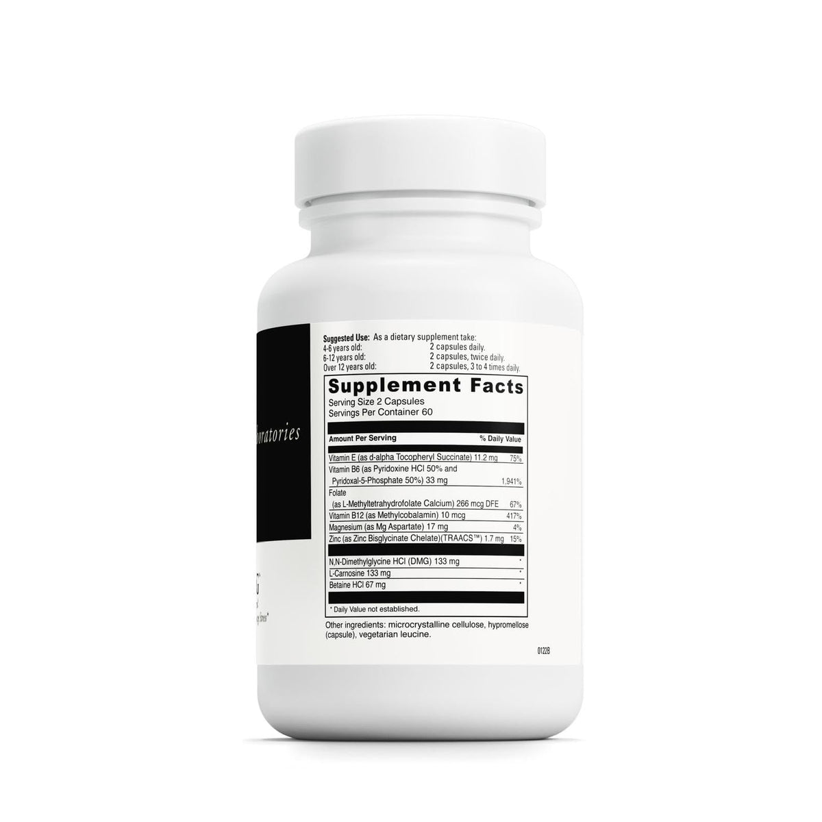 Capsules végétariennes DAVINCI Behavior Balance-DMG sur fond blanc