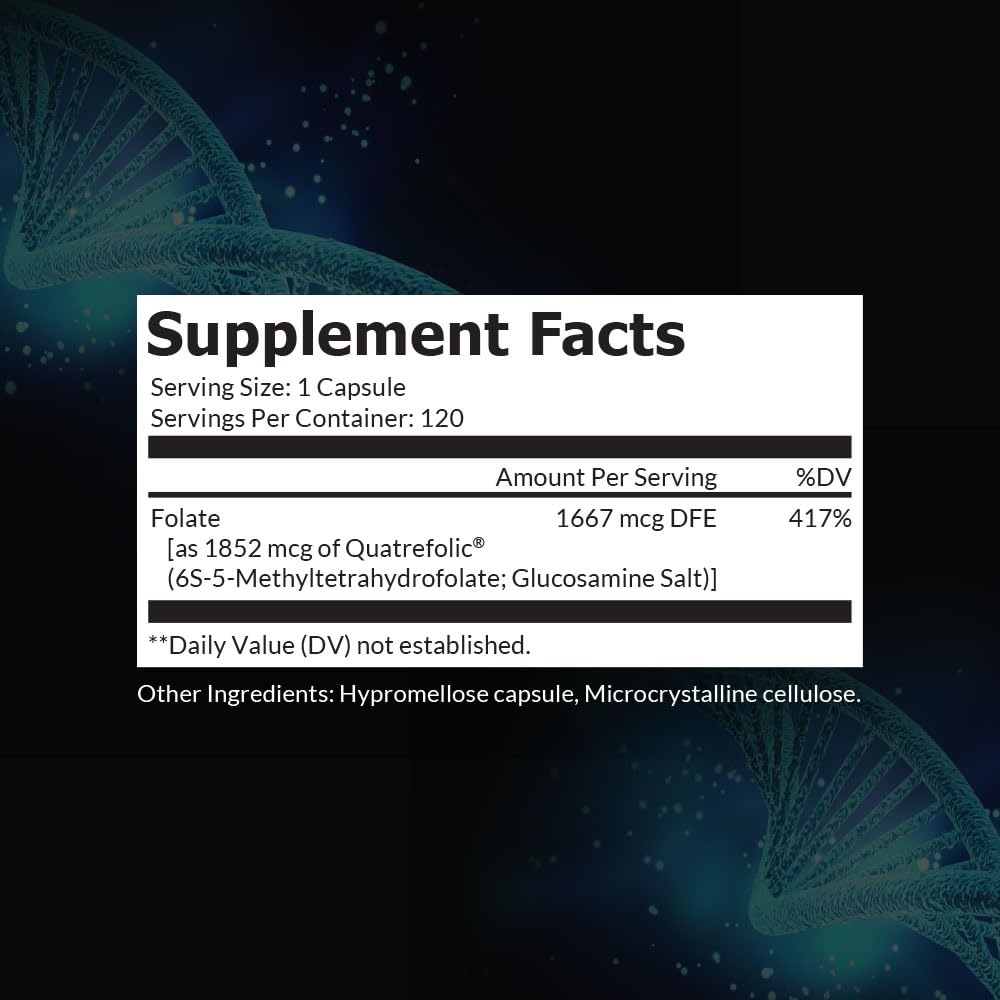 Capsules végétariennes de 5-MTHF Methylfolate Intelligent Labs