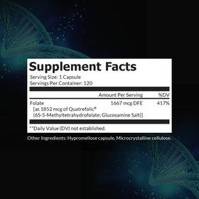 Capsules végétariennes de 5-MTHF Methylfolate Intelligent Labs