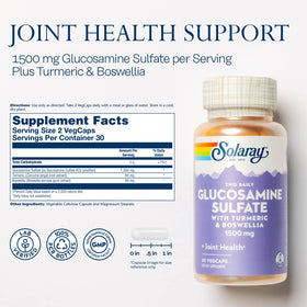 Capsules végétariennes de glucosamine dans le flacon SOLARAY