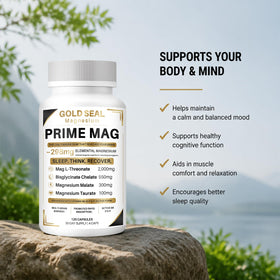 Capsules végétariennes de Gold Seal Magnesium Complex