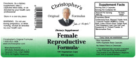 Capsules végétariennes de la Formule Reproductive Féminine sur fond blanc