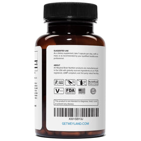 Capsules végétariennes de Lithium Orotate Weyland sur fond blanc