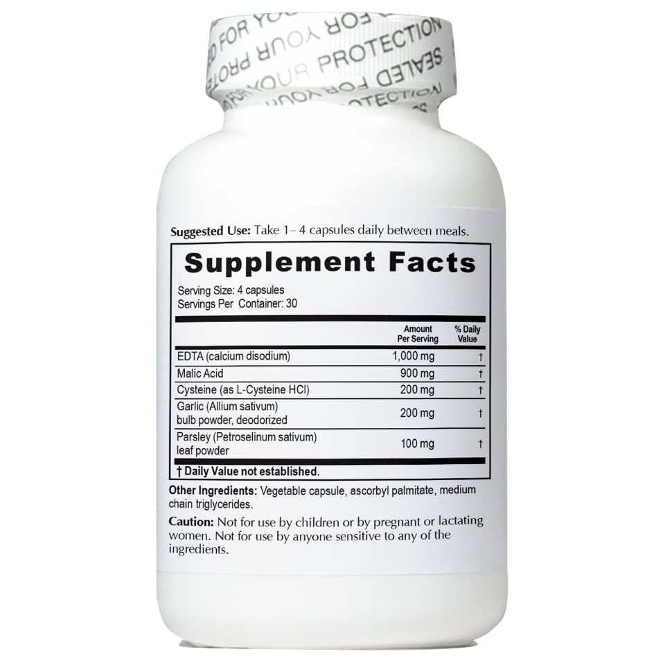 Capsules végétariennes de NutriCrafters Ail EDTA 1000mg