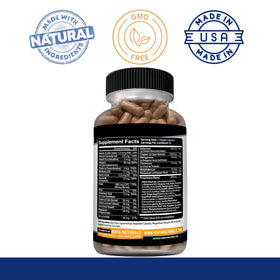 Capsules végétariennes Kaya Naturals Neuro Brain sur fond blanc