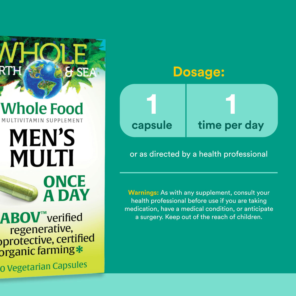 Capsules végétariennes Natural Factors Multivitamines et Minéraux Hommes