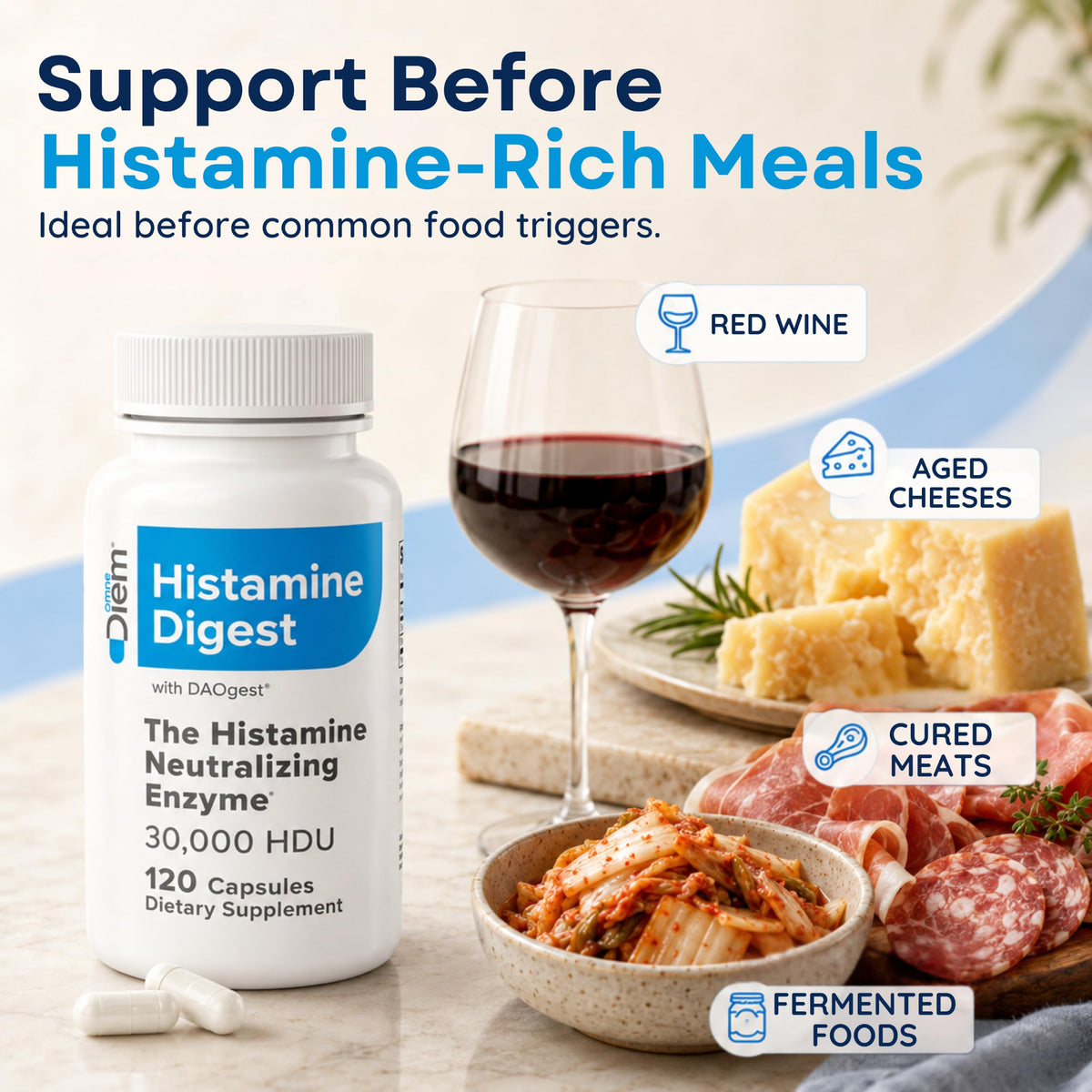 Capsules végétariennes Omne Diem Histamine Support