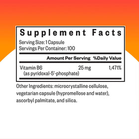 Capsules végétariennes P-5-P de Seeking Health sur une surface blanche