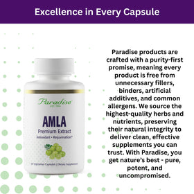 Capsules végétariennes Paradise Herbs Amla 250 mg