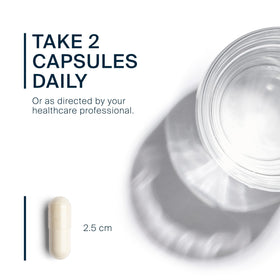 Capsules végétariennes Vital Nutrients Extrait de Schisandra sur fond blanc