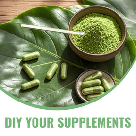 Capsules vides ATNreuro à côté de poudre de supplément