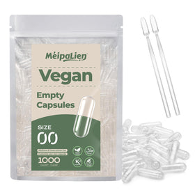 Capsules vides HPMC MéipaLien taille 00 transparentes en paquet