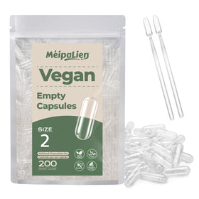 Capsules vides HPMC taille 2 de MéipaLien en vue avant